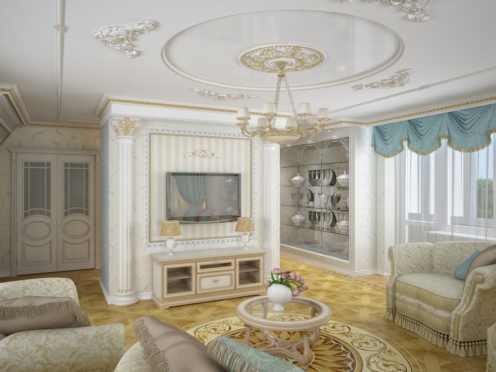 Интерьер зала в классическом стиле: отличные варианты дизайна
